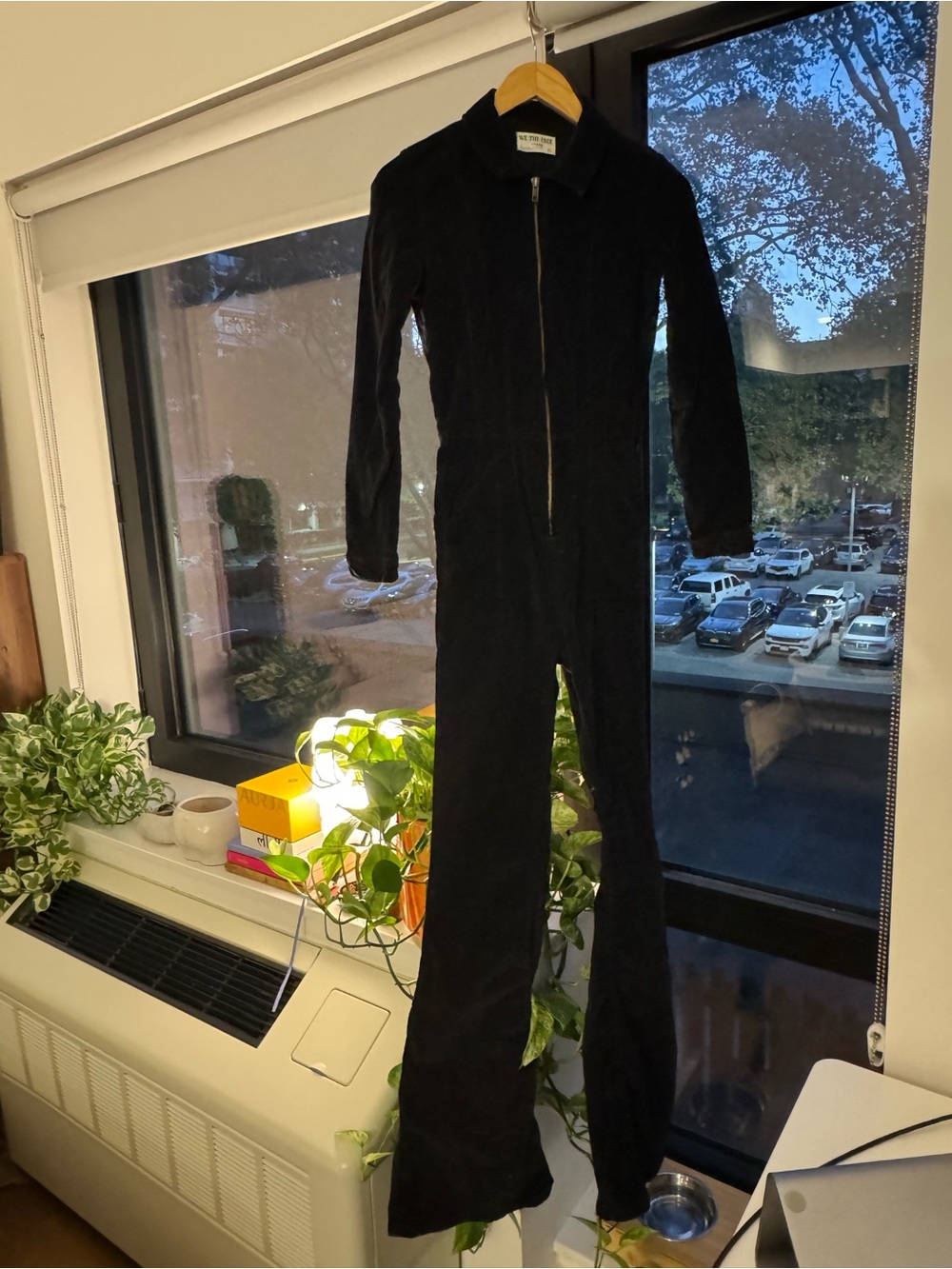 We The Free Black Long-Sleeve Zip-Front Jumpsuit
